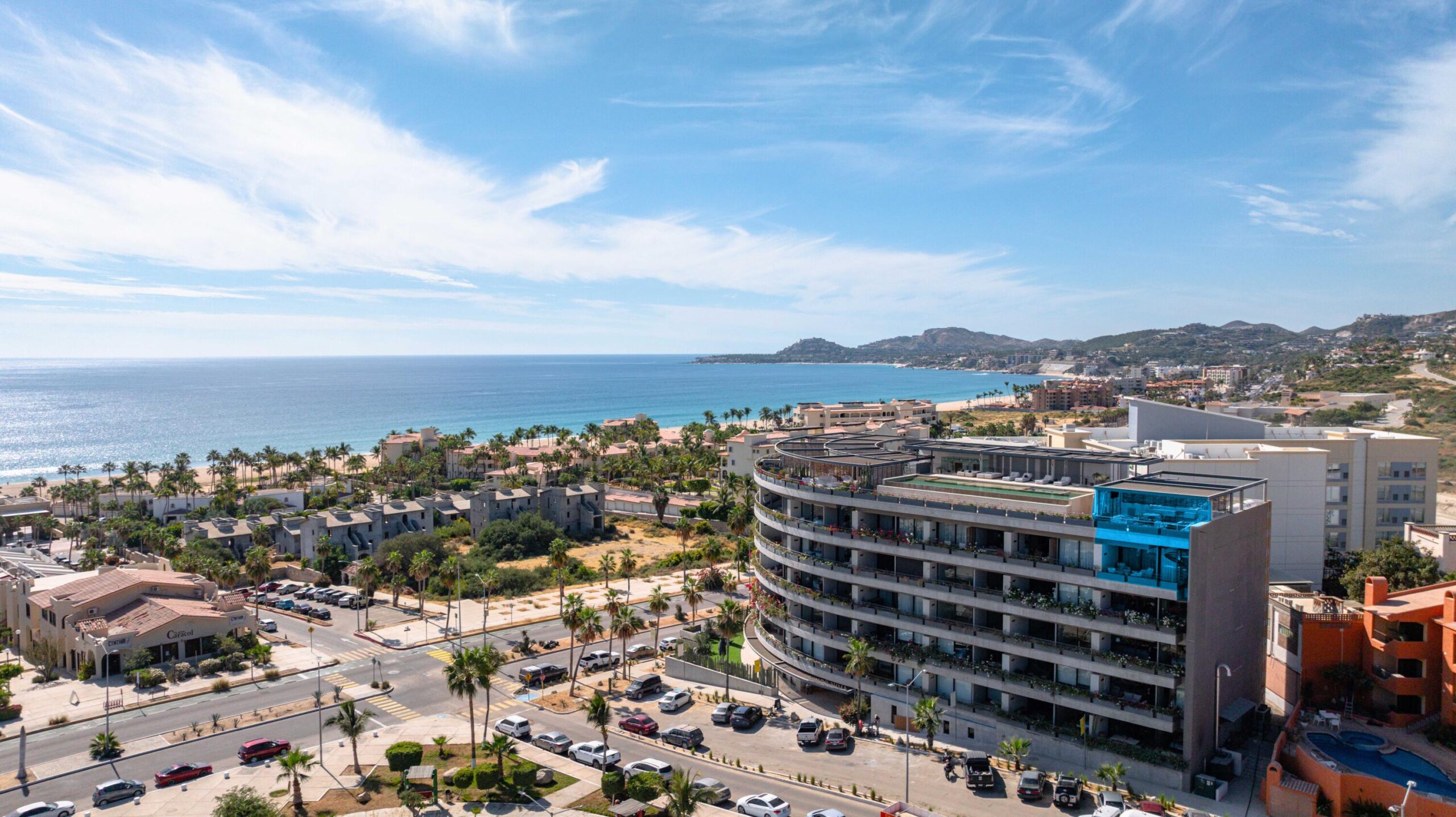 Los Cabos Coyote Located in the exclusive lower Pedregal community, this modern 1-bedroom, 1-bathroom condominium at Coyote Tower offers a comfortable and stylish living experience. With approximately 800 sq ft of total living space, including a private terrace or garden depending on the unit, the residence features an open-concept layout with kitchen, living area, and laundry space. High-quality finishes include porcelain tile flooring, custom cabinetry, and a functional, well-designed kitchen. The bedroom offers a spacious closet and a private bathroom with modern vanity. Enjoy beautiful mountain for sale