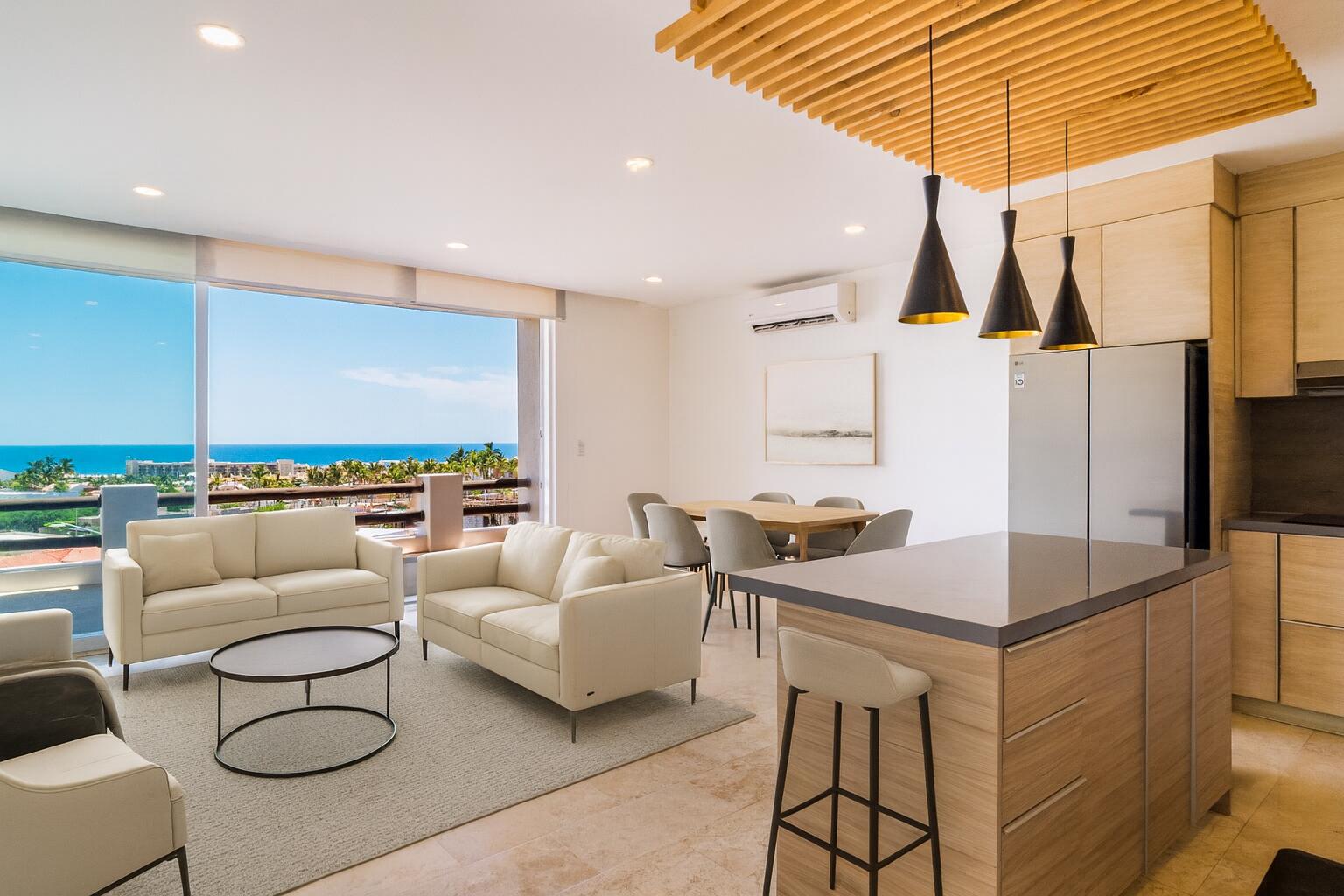 Los Cabos Desert Moon Experience the ultimate surf lifestyle in this fully furnished studio at Desert Moon, just steps from Cerritos Beach.This bright, second-floor unit features an open layout with natural light and direct ocean for sale