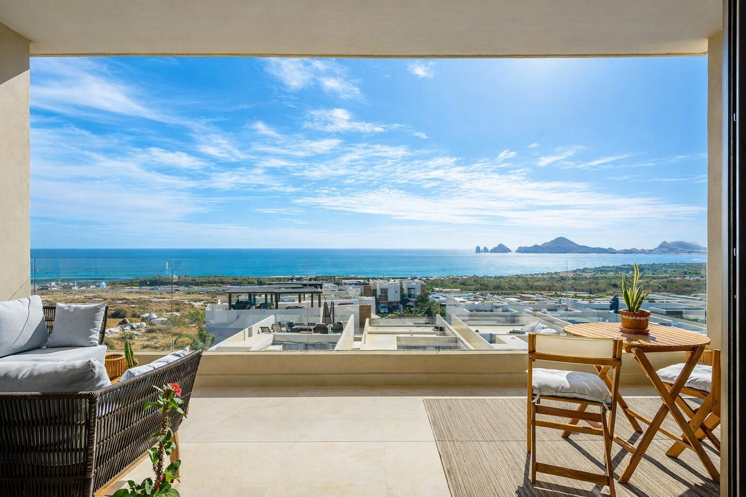 Los Cabos Tramonti Paradiso This ground-floor unit is especially appealing for families or investors targeting pet-friendly or rentals units, thanks to direct garden access, a serene setting, and the convenience of bypassing stairs or elevators all with the comfort, style, and prestige that define Tramonti Paradiso.Beyond the onsite perks, ownership also grants you exclusive access to the elite lifestyle of Quivira Golf Club and Pueblo Bonito Resorts with discounts and privileges at their 29 restaurants, spa and dining venues, elevating this condo from a home to a long-term investment in lifestyle and value.The unit location is so close to the amenities at your doorstep: a semi-Olympic pool, cutting-edge gym, pickleball/paddle courts, clubhouse, business center,deli for sale