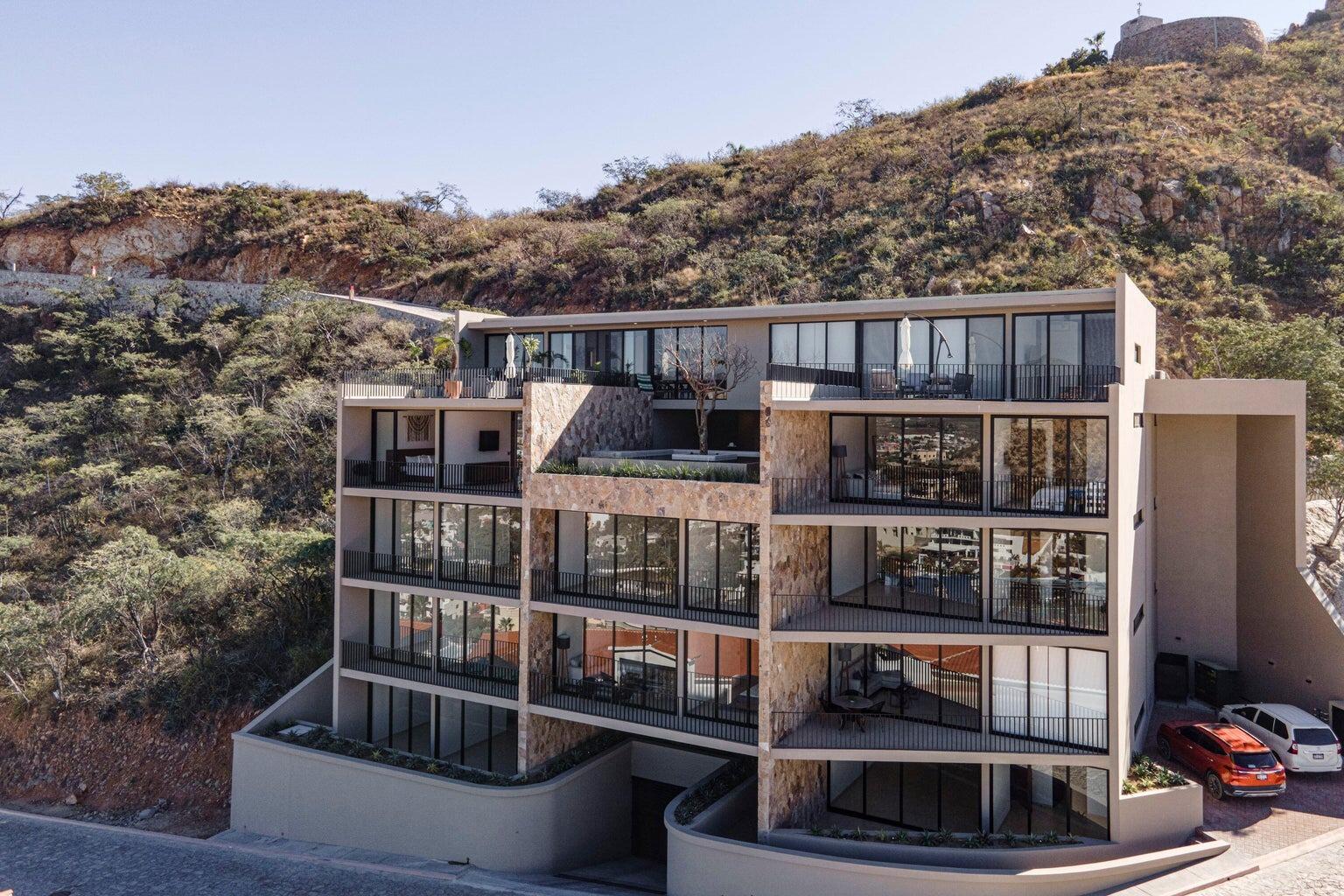 Los Cabos Cabo Costa POOL INCLUDED! This stunning 2-bedroom condo with huge deck is located on the first level in the Balandra Tower of Cabo Costa . Cabo Costa is the newest community that blends its arquitectural designs with nature. This unit has been meticulously designed and comprises two end-suite bedrooms. The property interior is designed in neutral tones to create a modern, welcoming and luxurious home yet retaining its original features. Amenities such as a Club House, Infinity pool, Gym, sundeck, Kids area, Jacuzzi, Wetbar, Snackbar & Massage area. for sale