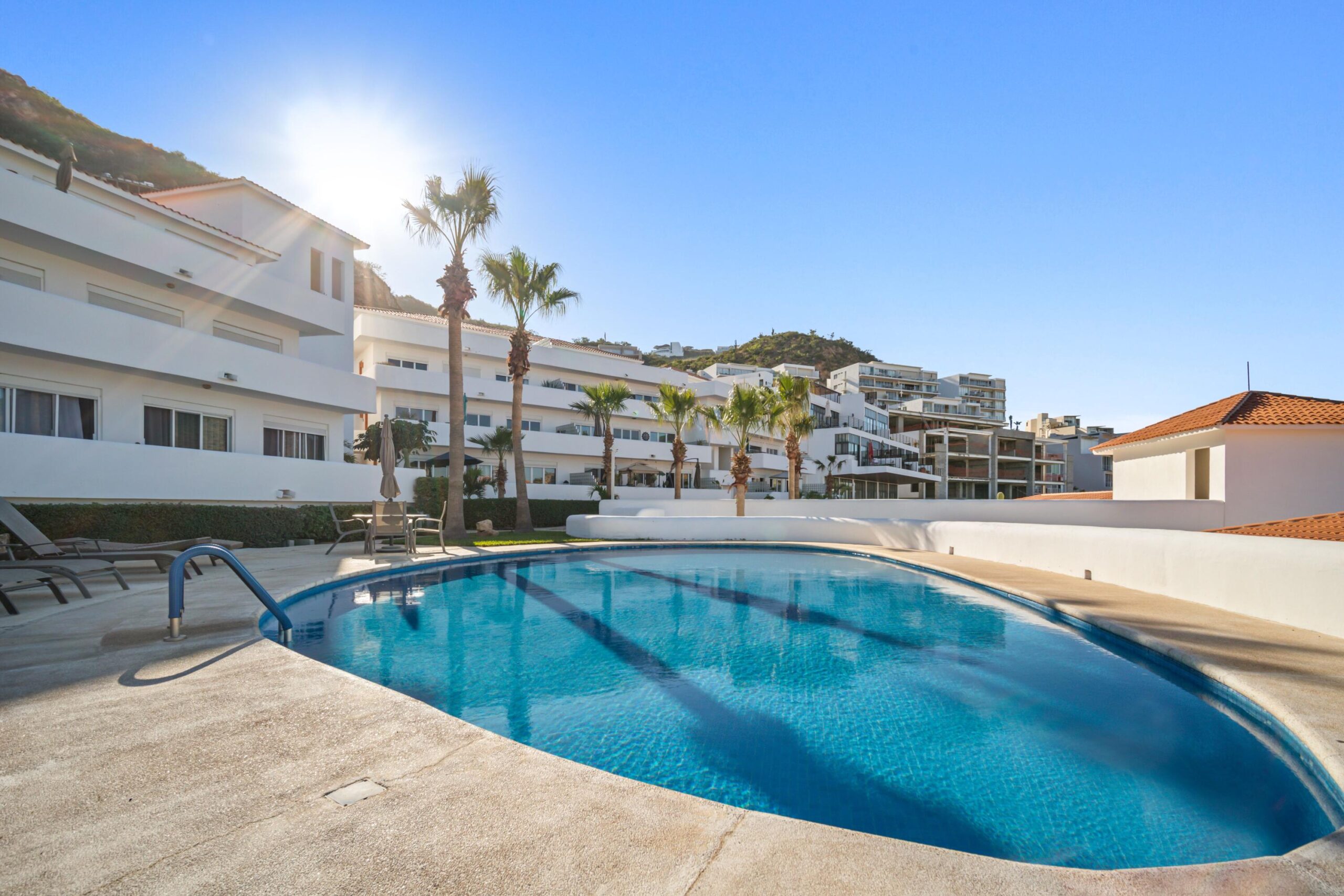 Los Cabos Aura This is the smallest residence in the entire development, designed to offer an exceptional opportunity to own a two-bedroom home within 100 m² (1,071 sqft) of interior space, plus a terrace, one parking space, and a small storage unit. It represents the best entry-level price—the most affordable option to acquire a new, modern, beachfront property. The unit features two ocean- for sale