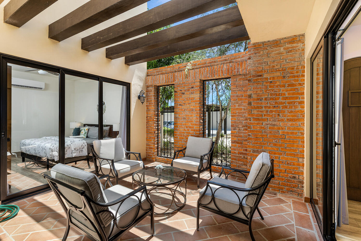Los Cabos Aura This is the smallest residence in the entire development, designed to offer an exceptional opportunity to own a two-bedroom home within 100 m² (1,071 sqft) of interior space, plus a terrace, one parking space, and a small storage unit. It represents the best entry-level price—the most affordable option to acquire a new, modern, beachfront property. The unit features two ocean- for sale