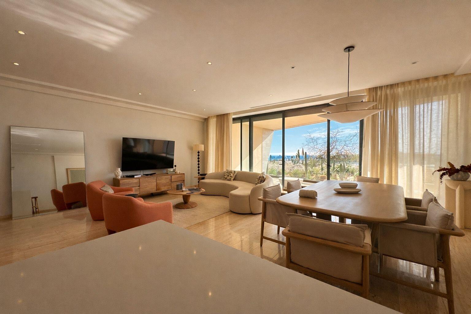 Los Cabos Dunes Residence Club Experience elevated resort style living in this stunning 3-bedroom penthouse. Designed with an expansive open-concept layout, the living, dining, and kitchen areas flow seamlessly together, highlighted by oversized sliding glass doors that open to a spacious private terrace, ideal for outdoor dining and elegant entertaining.Each of the three bedrooms offers a beautifully appointed in-suite bathroom and refined furnishings, providing comfort, privacy, and a sophisticated retreat for residents and guests alike.The private rooftop terrace is designed for exceptional outdoor living, featuring a built-in BBQ, fire pit, and generous lounge seating--perfect for enjoying the ocean for sale