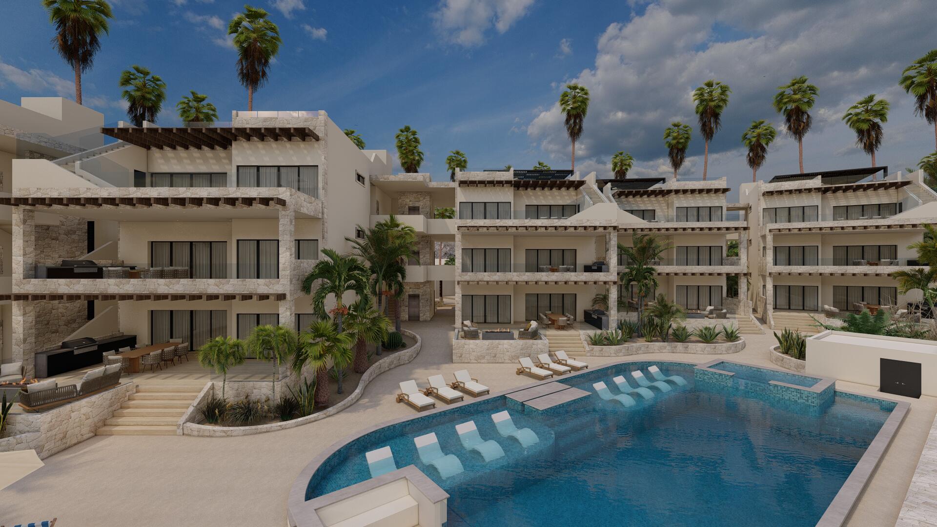 Los Cabos Three Point Tower Stop dreaming about the Cabo lifestyle and start living it! This isn't just a condo; it's your front-row seat to the best of Sunset CSL. Located in the fresh and modern Three Point Tower (built in 2023), Condo 202 comes fully loaded and ready for move-in. We're talking 2 bedrooms, 2 bathrooms, and a private terrace that serves up those gorgeous ocean for sale
