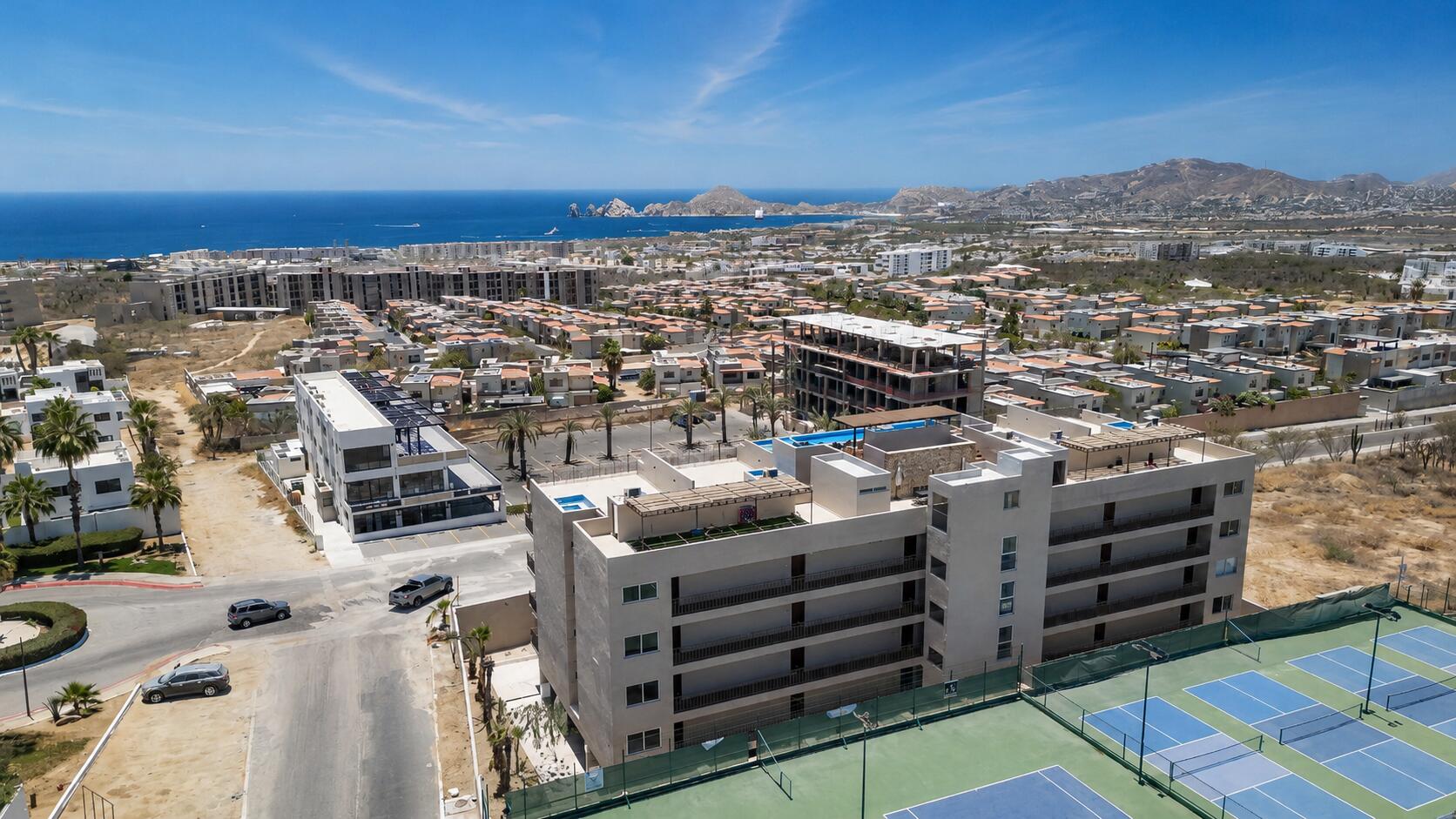 Los Cabos Balena At Balena Los Cabos, everything is within reach -- literally. From the moment you arrive, a seamless journey takes you from underground parking directly to your residence or straight up to the rooftop -- no long walks, no friction. Just effortless living. Inside, 3-bedroom layouts with premium finishes and Smeg appliances set the tone. Spacious, well-designed, and move-in ready. Up top, an infinity pool with sweeping for sale