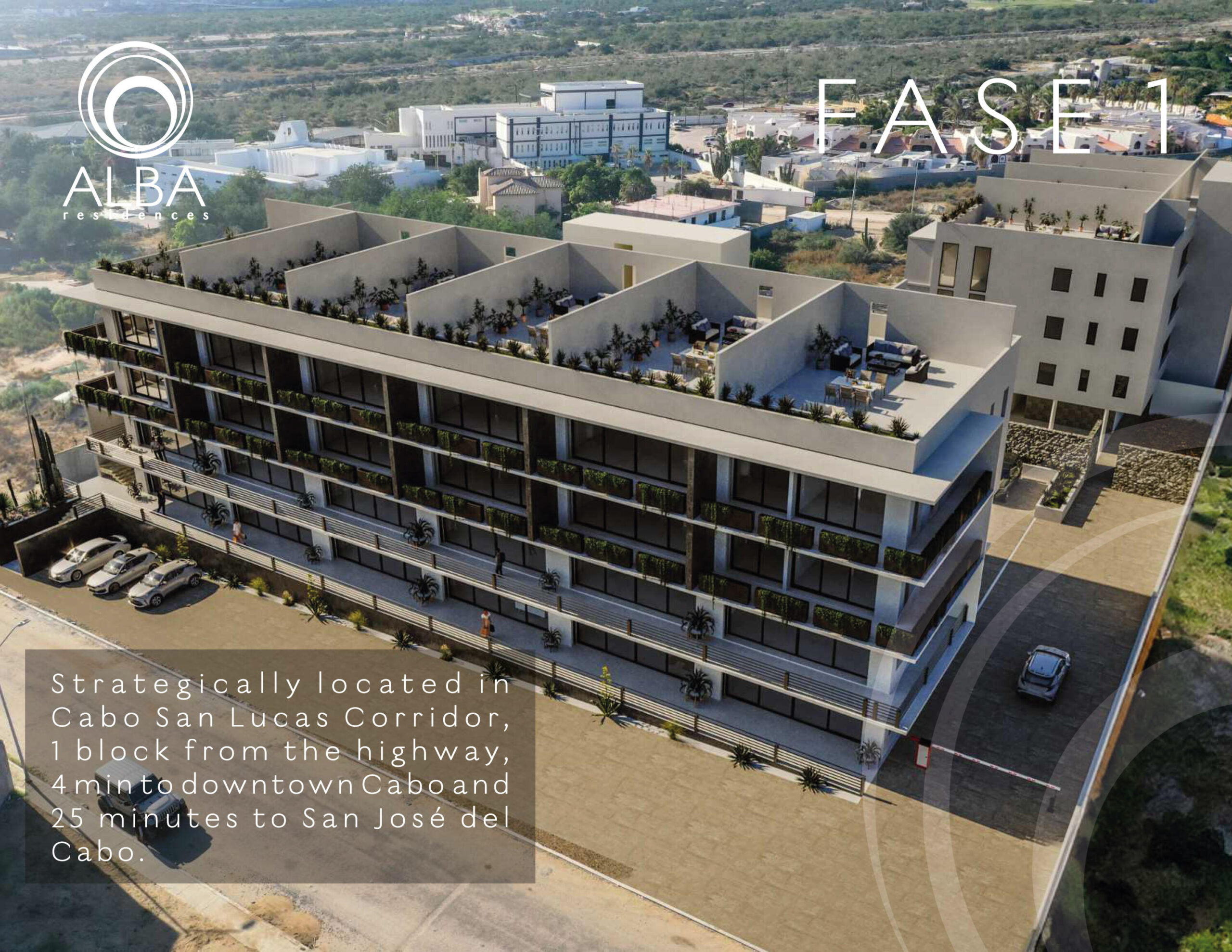 Los Cabos Alba Residences Discover the epitome of affordable luxury living at the newly launched Alba Residences. Strategically located just steps from the main highway, this property offers unparalleled accessibility and convenience. In addition to residential units, Alba features commercial spaces on the first two floors, enhancing the overall living experience for residents. We are pleased to announce that the final units are still available at pre-sale pricing. For further information, please do not hesitate to contact me. Finishings extra.PRICE IS BASED. Descubra el epítome de la vida de lujo asequible en las recién inauguradas Alba Residences. Estrategicamente ubicadas a solo unos pasos de la carretera principal, esta propiedad ofrece una accesibilidad y conveniencia inigualables. Además de las unidades residenciales, Alba cuenta con espacios comerciales en los primeros dos pisos, mejorando la experiencia de vida en general para los residentes. Nos complace anunciar que las últimas unidades aún están disponibles a precios de pre-venta. Para más información, no dude en ponerse en contacto conmigo. Acabados extra for sale