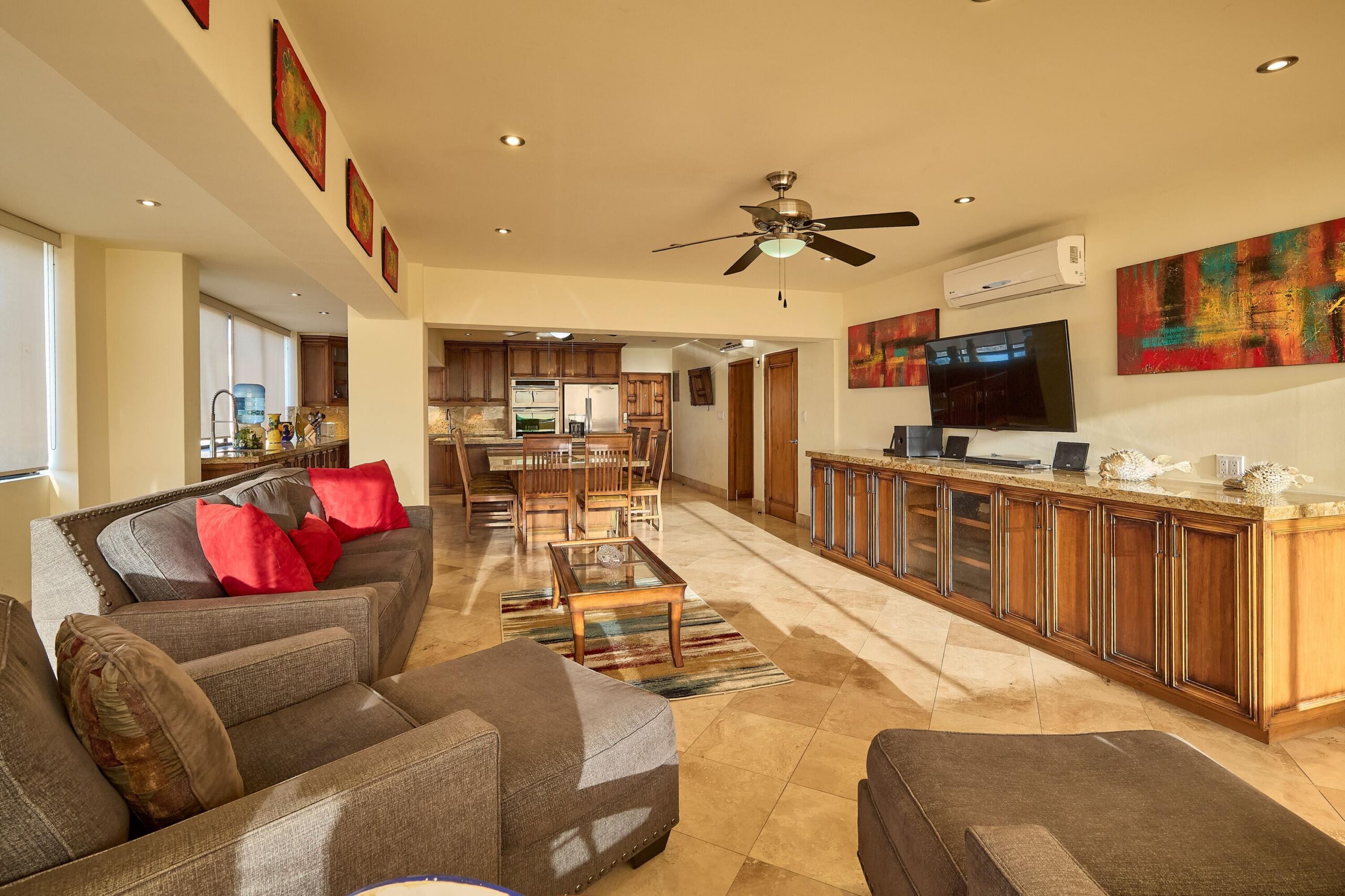 Los Cabos Vista Vela Welcome to this beautifully appointed 3-bedroom, 3.5-bathroom condo located in Vista Vella, Cabo San Lucas. This turnkey residence comes fully furnished and is ready for immediate enjoyment or investment opportunities. Featuring spacious interiors, an open-concept layout, and stunning blue water for sale