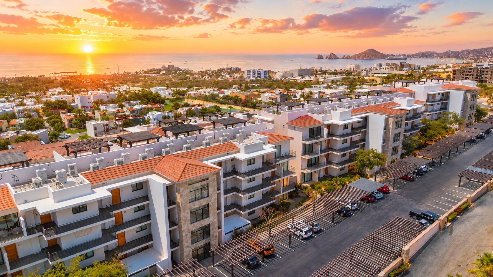 Los Cabos Luxotica Iii Welcome to Sunset Corner Condo 201, a bright and inviting second-floor corner unit in the growing Sunset area of Cabo San Lucas. This 2-bedroom, 2-bathroom condo features an open-concept layout, high ceilings, abundant natural light, and pleasant city and mountain for sale