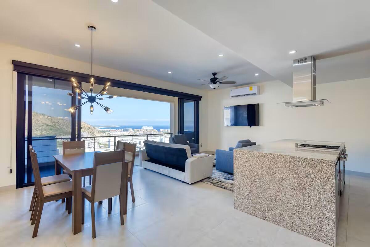 Los Cabos Centro Rare opportunity to own a fully furnished 2 bedroom, 2 bathroom condo in a four plex, a property type rarely available in Cabo San Lucas. Ideally located just a 5 minute walk to downtown, the marina, restaurants, shopping, and nearby beaches. This well maintained residence offers a unique boutique style living experience, providing privacy and charm unlike larger condominium developments. With excellent rental income potential, it is perfect as a vacation home, full time residence, or investment property. One of four individual units available for purchase separately, or all four units can be acquired together for a rare multi unit investment opportunity. Motivated for sale