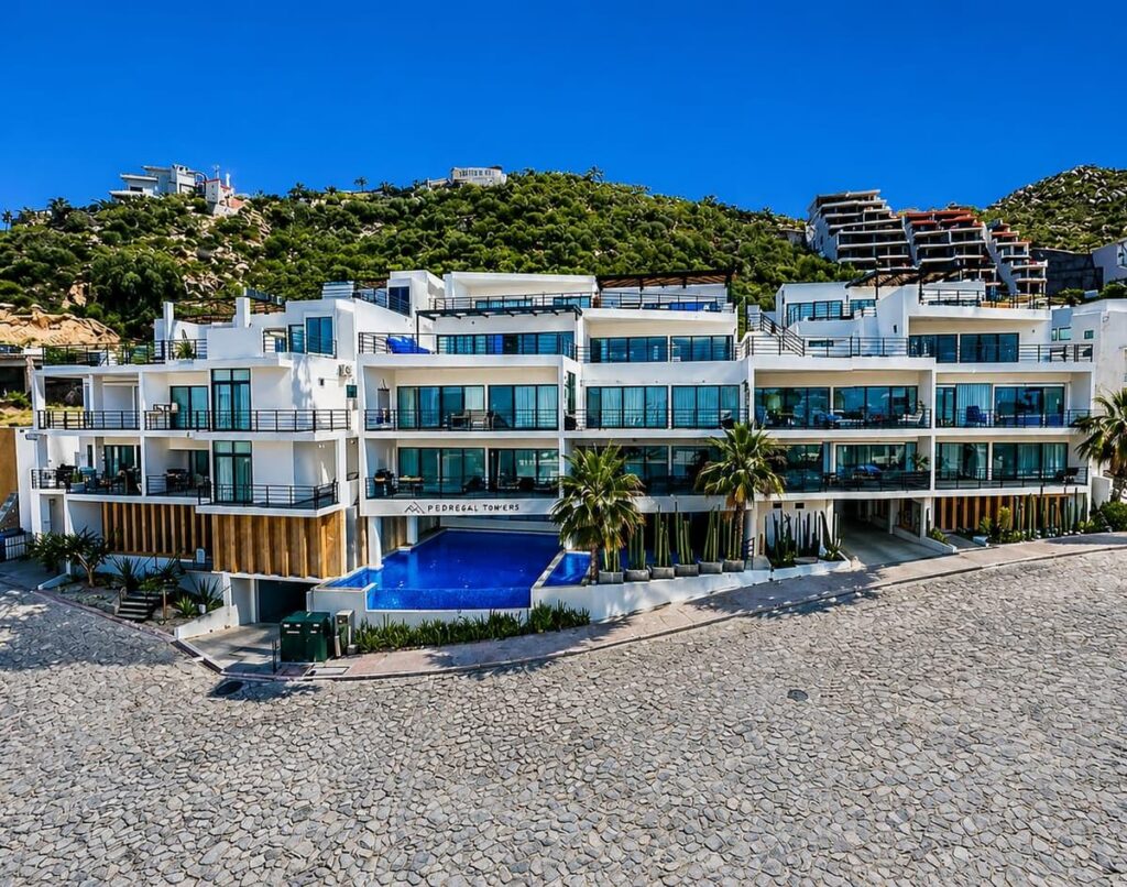 Los Cabos Pedregal Towers Pedregal Towers A03 is a rare 3BR/3BA condo in Cabo San Lucas exclusive Pedregal community, walkable to downtown and the marina. Floor-to-ceiling sliding doors connect the living area to a private terrace with city/marina – Biggest PH Cuatrovientos, Cabo Corridor, Cabo Corridor, BS